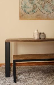 Pitsch pine table-bench